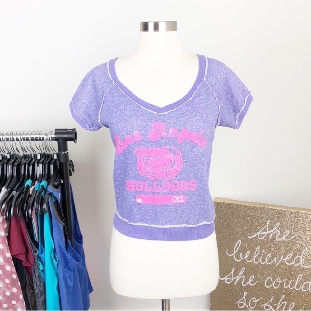 Derek Heart Los Angeles sweater knit crop top